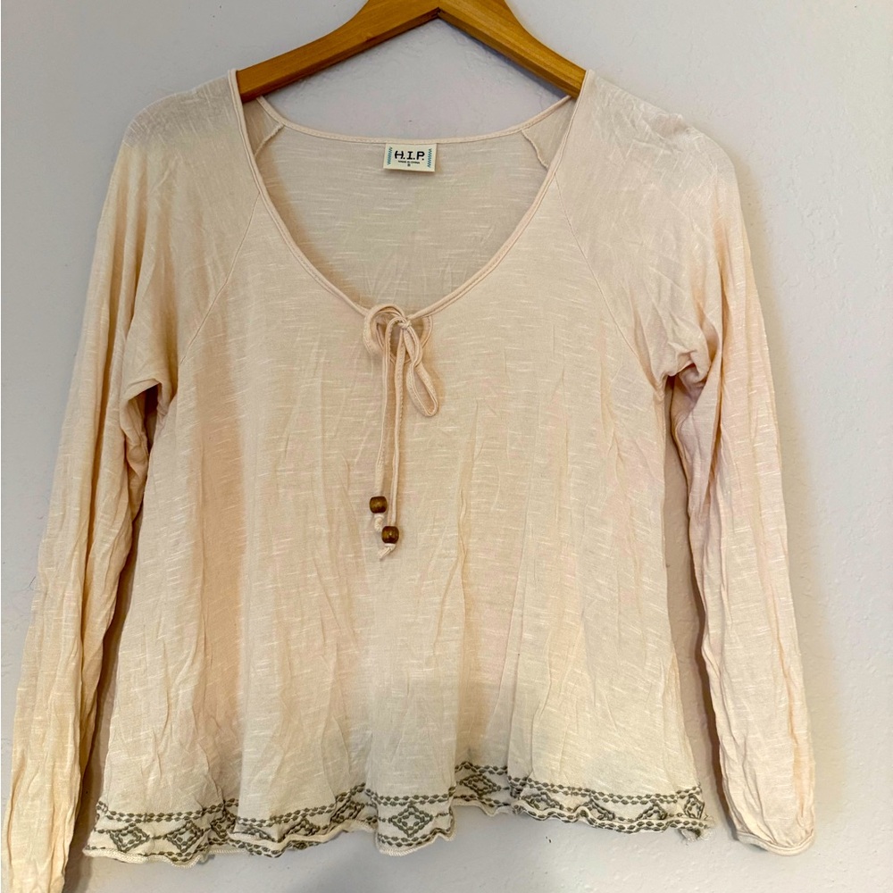 Cropped flowy top